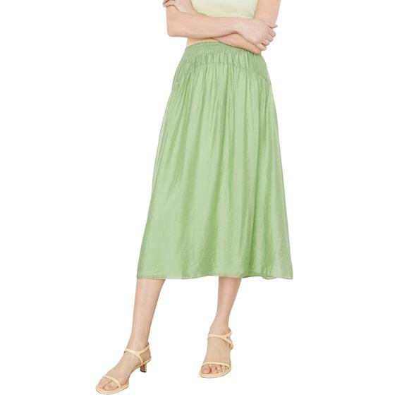 Vince Dresses & Skirts - Vince Green Smocked-Waist Gathered Skirt NWT Size Large